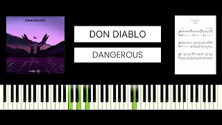 Don Diablo Paolo Pellegrino  Dangerous BEST PIANO TUTORIAL amp COVER [upl. by Erbe633]