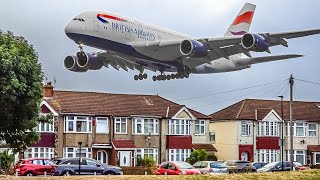 35 BIG PLANE TAKEOFFS and LANDINGS from UP CLOSE  London Heathrow Plane Spotting LHREGLL [upl. by Dian838]