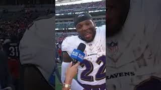 Derrick Henry crashed our Lamar Jackson interview after Ravens beat Bengals in OT shorts [upl. by Yolanda877]