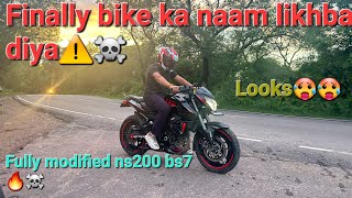 🥵fully modified ns200 bs7 ☠️⚠️🔥 vlog viralvideos video ns200bs7 pulsar modified bike rider [upl. by Niltac]