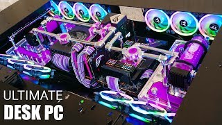 13000 ULTIMATE Custom Water Cooled Desk Gaming PC Build  Time Lapse  2080 ti i9 9980XE [upl. by Latsyrhc]