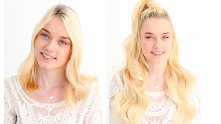 How to Half Up Do using Estelles Secret Hair Extensions [upl. by Burty]