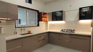 beautiful glass acrylic kitchen mindblowing colour combination G GRASS HARDWARE [upl. by Atterys]