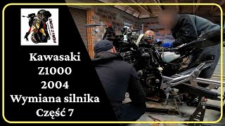 Kawasaki Z1000 2004 Wymiana silnika Część 7 [upl. by Nnaitsirhc785]