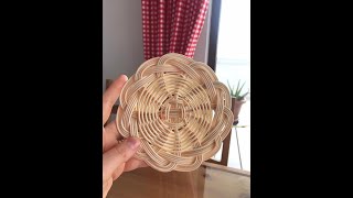 RattanRattan Bardak Altlığı  Yeni Oluşturanlar Buraya  DIY  How to Make a Rattan Coaster [upl. by Nofpets792]