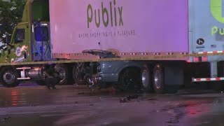 Driver killed in crash involving Publix truck in Miami Gardens [upl. by Lesser]