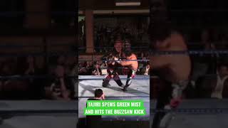 WWE Legend Tajiri Spews Green Mist at Trent Gibson amp Hits Buzzsaw Kick shorts wwe wrestling aew [upl. by Shem]