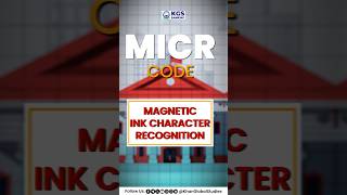 MICR CODE  Magnetic Ink Character Recognition  micr micrcode kgsbanking magnetic shorts [upl. by Dloreg]