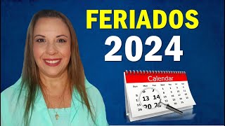 FERIADOS PROLONGADOS 2024  Pouquíssimas datas pra viajar [upl. by Enymsaj]