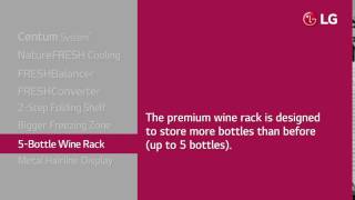 LG Premium Bottom Freezer Refrigerator  USP Video  5 Bottle Wine Rack [upl. by Krock]