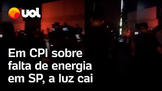 Apagão na CPI da Enel Energia cai durante depoimento do presidente da empresa em SP veja vídeo [upl. by Anyr961]