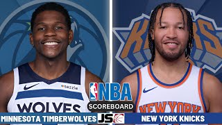 Minnesota Timberwolves vs New York Knicks  NBA Live Scoreboard 2024 [upl. by Borer716]