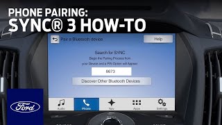 SYNC 3 Phone Pairing  SYNC 3 HowTo  Ford [upl. by Airdna]