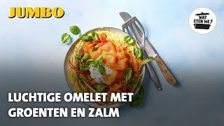 Wat eten we Luchtige omelet met groenten en zalm [upl. by Leonhard]