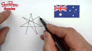 How to draw a sevensided star for Australia Day [upl. by Elburt]