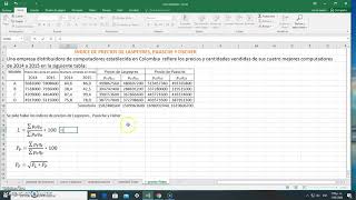 Índice de precios de Laspeyres Paasche y Fisher [upl. by Lena]