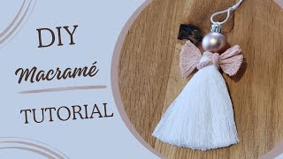 TUTO décoration ange de Noël macramé DIY  Christmas angel tutorial [upl. by Einned]