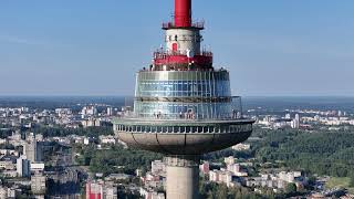 VILNIUS TV TOWER VILNIAUS TELEVIZIJOS BOKSTAS DJI MINI 4 PRO 4K [upl. by Ortensia]