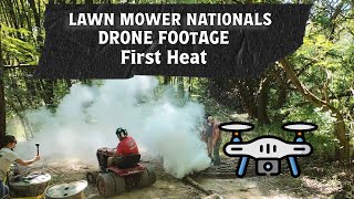 Lawn Tractor Races First Heat DRONE FOOTAGE AVATA 2 [upl. by Eita]