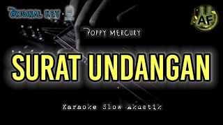 SURAT UNDANGANMU KARAOKE SLOW AKUSTIK [upl. by Ermanno]