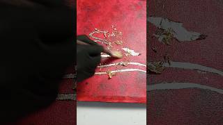 Gold leaf calligraphy on canvasyoutubeshorts shorts short [upl. by Erickson179]