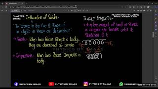 Chapter Deformation of Solids  Young Modulus amp Tensile  Lecture 01  AS Level  Physics by SMAAB [upl. by Eelirol]