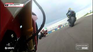 2024 Bennetts British Superbikes RD10 Donington Park onboard last laps [upl. by Nirad]