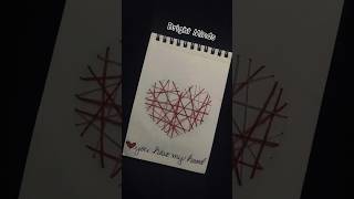 Thread Heart Card ♥️✨ easy art heart card pintrestinspired threads [upl. by Arral]