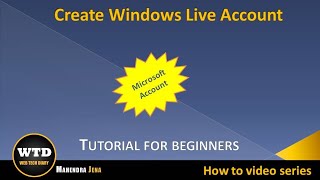 Create Windows Live Account [upl. by Airetahs]