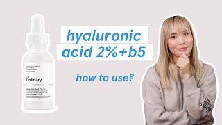 ⚡️The ordinary hyaluronic acid 2  b5  review how to use amp how to layer [upl. by Lrem]