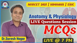 GENOMic NORCET 2021  Anatomy Live Questions Session By Dr Suresh Nagar Sir [upl. by Ystap262]