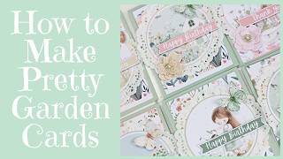 DIY Card Making Tutorial  Cottage Garden Printable [upl. by Wheeler727]