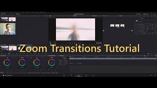 Zoom Transitions Tutorial  DaVinci Resolve [upl. by Ahsieka]