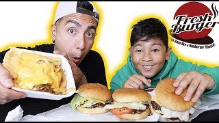 Fresh Burger Mukbang Ft Little bro [upl. by Adiahs825]