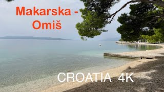 4K DRIVE FROM MAKARSKA TO OMIS ADRIATIC COSTS CROATIA 2024 [upl. by Auric485]