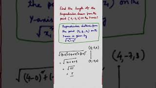 The length of perpendicular 473 on yaxis shorts jee cbse eamcet maths cbsemathematics [upl. by Nakashima]