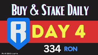 RONIN TOKEN Ron Token Daily Buys amp Staking Journeys  DAY 4 [upl. by Pardner553]