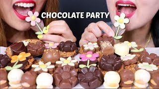 ASMR SPRING CHOCOLATE PARTY 초콜릿 리얼사운드 먹방 チョコレートcoklat  KimampLiz ASMR [upl. by Phillip667]