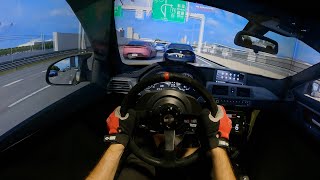 CUTTING UP IN TRAFFIC Assetto Corsa  Triple Screen Setup [upl. by Elamaj305]