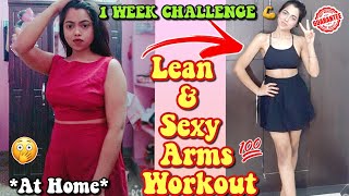 LEAN amp SLIM ARMS WORKOUT CHALLENGE part1💪 LOSE STUBBORN FATno equipment💯  kanchan rai [upl. by Amre]