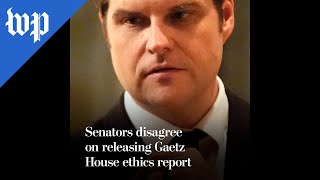 Senators disagree on releasing Gaetz House ethics report [upl. by Eelarual]