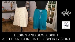 DESIGN amp SEW A SPORTY SKIRT WITH RIBBED WAISTBAND  ANGELA WOLF [upl. by Anirav868]