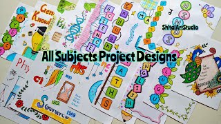 ALL SUBJECT BORDER DESIGNSPROJECT WORK DESIGNSA4 SHEETFILEFRONT PAGE DESIGN FOR SCHOOL PROJECTS [upl. by Ariaz]