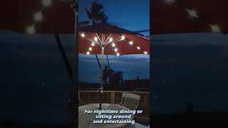 ABC Canopy Solar Powered Lighted Patio Umbrella [upl. by Apicella]