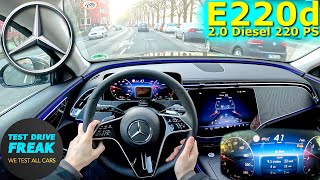 2024 Mercedes Benz E 220 d 220 PS CITY POV DRIVE with Fuel Consumption [upl. by Zoldi]