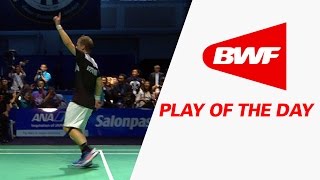 Play Of The Day  Badminton F  Yonex US Open Cship 2015 [upl. by Airdnaxila608]