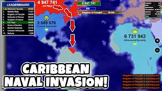 Caribbean Naval Invasion  Territorial IO [upl. by Elohcan345]