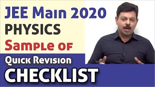 Revision of JEE Main 2020 Checklist for Physics  by Ashish Arora [upl. by Sutherland374]