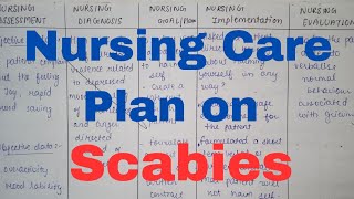 Nursing Care Plan on Scabies  Medical Surgical Nursing pediatrics Bsc nursing Nursingsecrets [upl. by Velasco759]