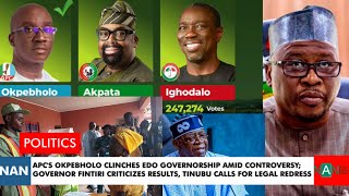 APCs OKPEBHOLO CLINCHES EDO GOVERNORSHIP AMID CONTROVERSY TINUBU CALLS FOR LEGAL REDRESS edostate [upl. by Laktasic6]